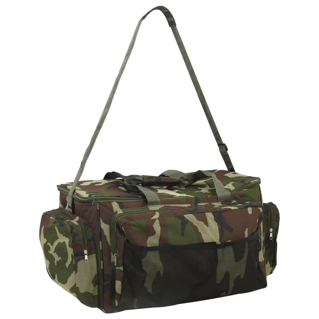 Borsa da Pesca Impermeabile Verde Mimetico in Tessuto Oxford CFW1632749