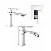Set miscelatori: lavabo bidet senza scarico e incasso doccia monocomando cromato | Ingrid