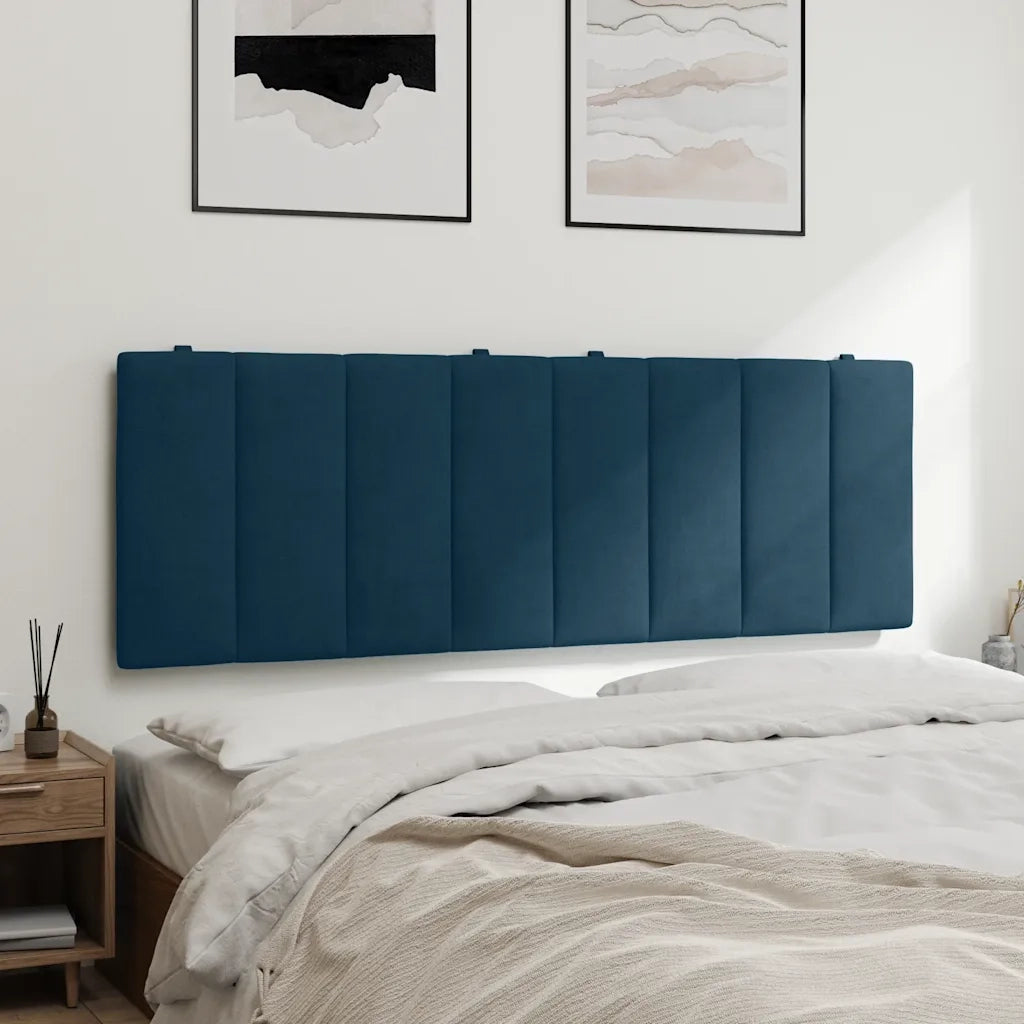 Cuscino Testiera Hanko Blu 140 cm in Velluto 374673