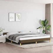 Giroletto senza Materasso Marrone Scuro 200x200 cm in Tessuto 347442