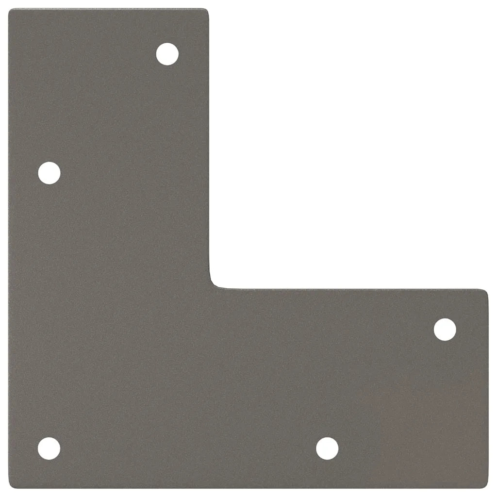Gambe a forcina per tavolino 4 pz in acciaio naturale 10 cm in acciaio massiccio 4012431