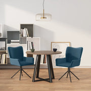 Sedie da Pranzo Girevoli 2 pz Blu in Velluto per interno cod mxl 29624