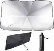 Parasole Auto - Zonwering - Protezione UV - Parasole Paraplu per vetro anteriore auto - 140 x 80 cm - Ripiegabile - Con sacchetto di stoccaggio - per la maggior parte dei modelli di veicoli - Protezione dal calore e UV