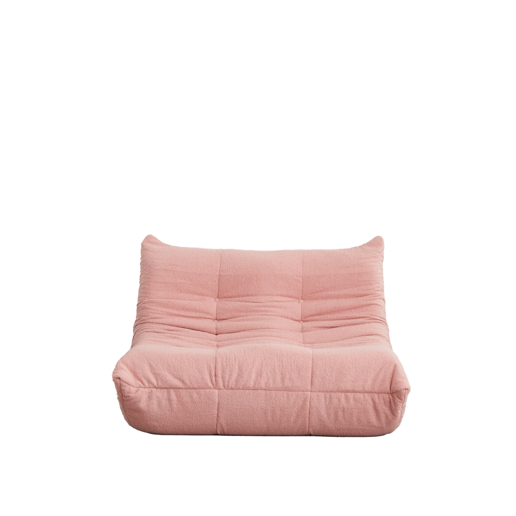 POLTRONA Bassa senza braccioli in Teddy Rosa