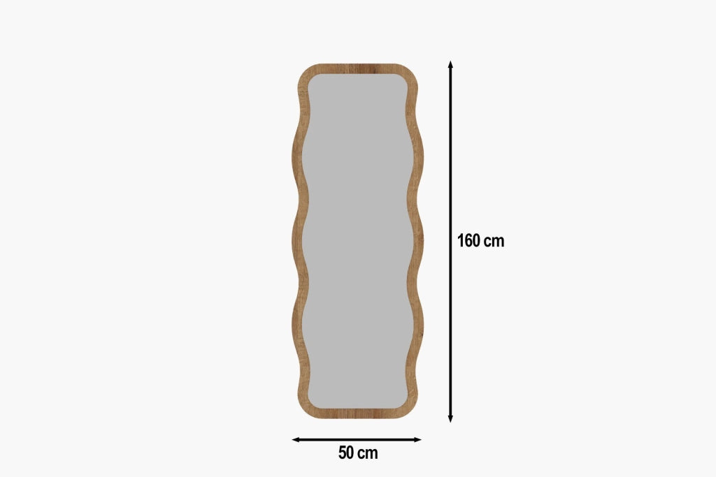 Specchio in legno "Aror" - 50 x 160 cm - Beige