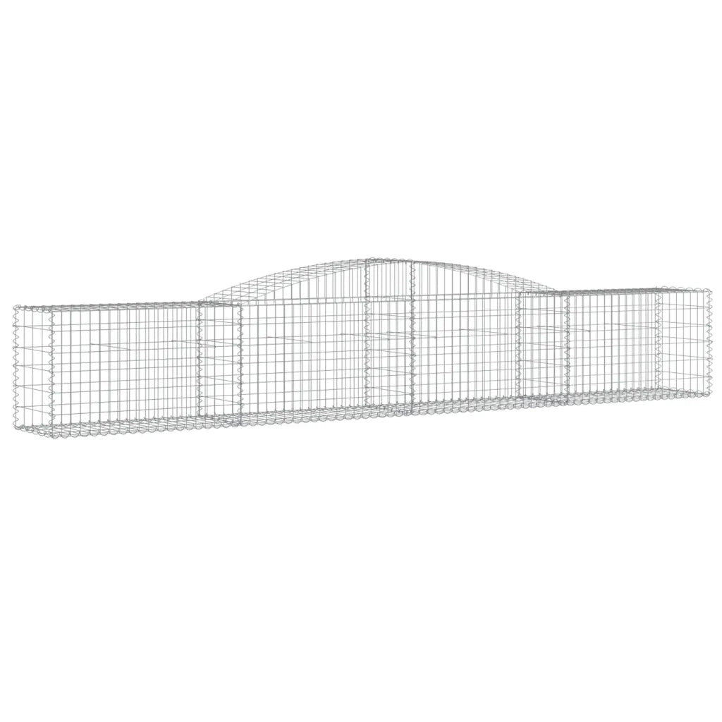 Cesto Gabbione ad Arco 400x50x60/80 cm Ferro Zincato