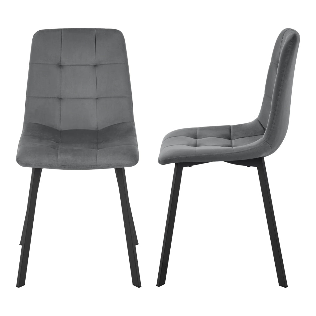 Set di 2 sedie da pranzo 89 x 44 x 52 cm grigio scuro 03_0006748