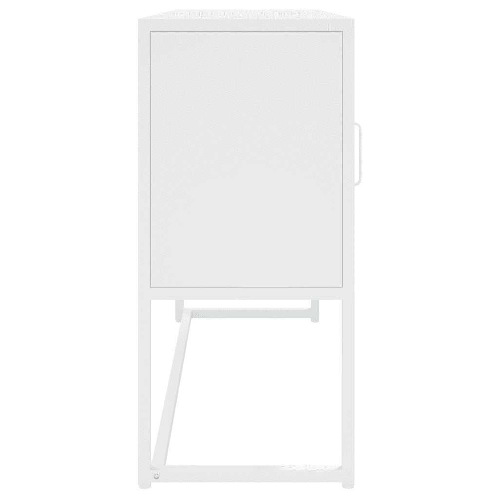 Credenza Bianca 105x35x75 cm in Acciaio