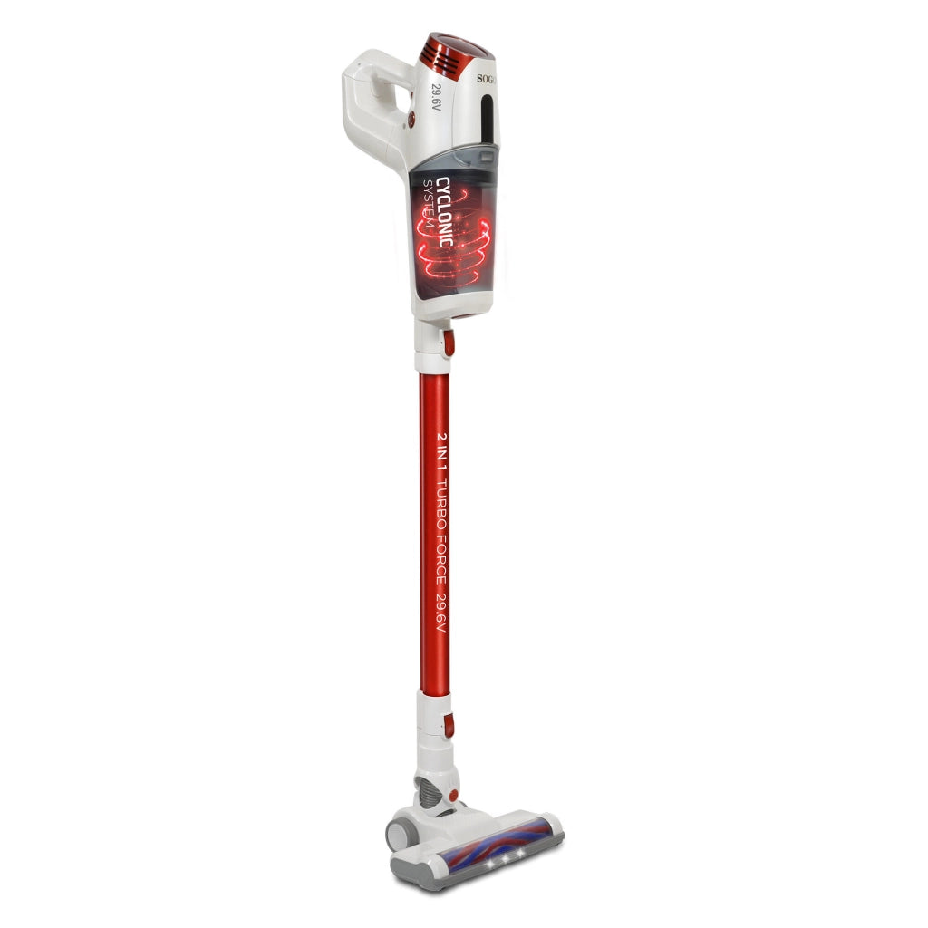 Aspirapolvere scopa elettrica ricaricabile senza fili, batteria litio 29.6V 135W, filtro HEPA doppia velocità 700ml - SOGO