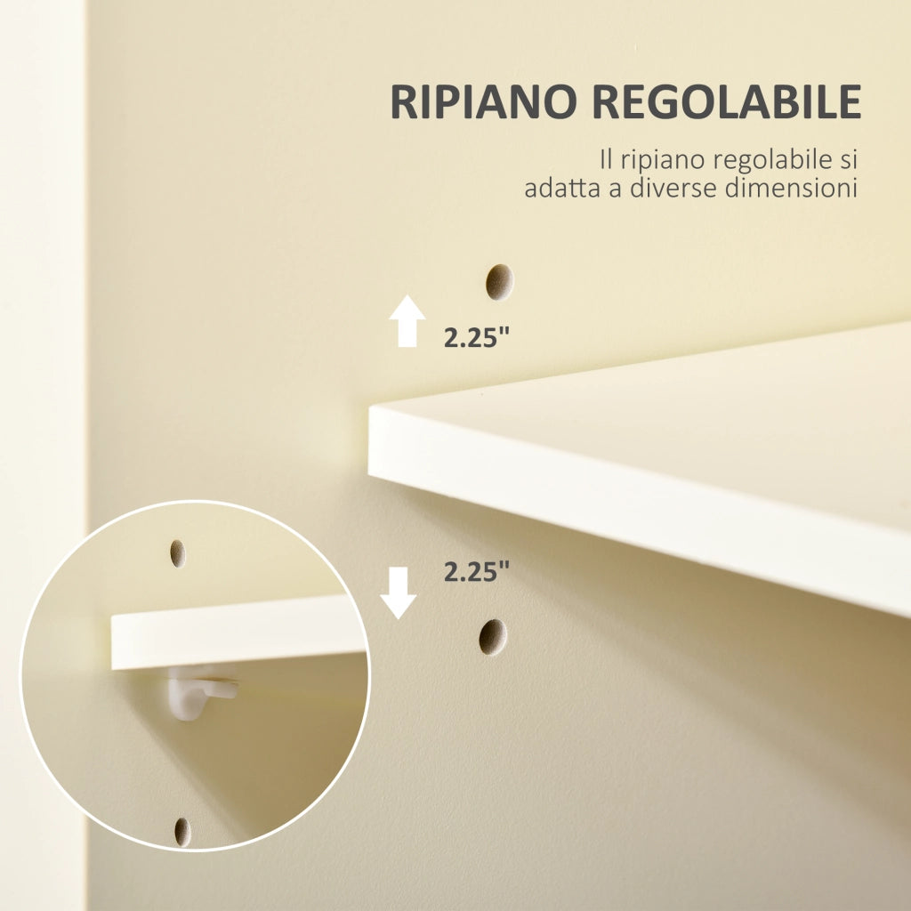 Isola Cucina con Cassetti e Armadietto ¨C Zephmum ¨C Bianco 110x49.5x89.5 cm