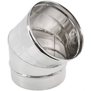 GOMITO A 45  ° PER CANNE FUMARIE  EE ? 80 mm