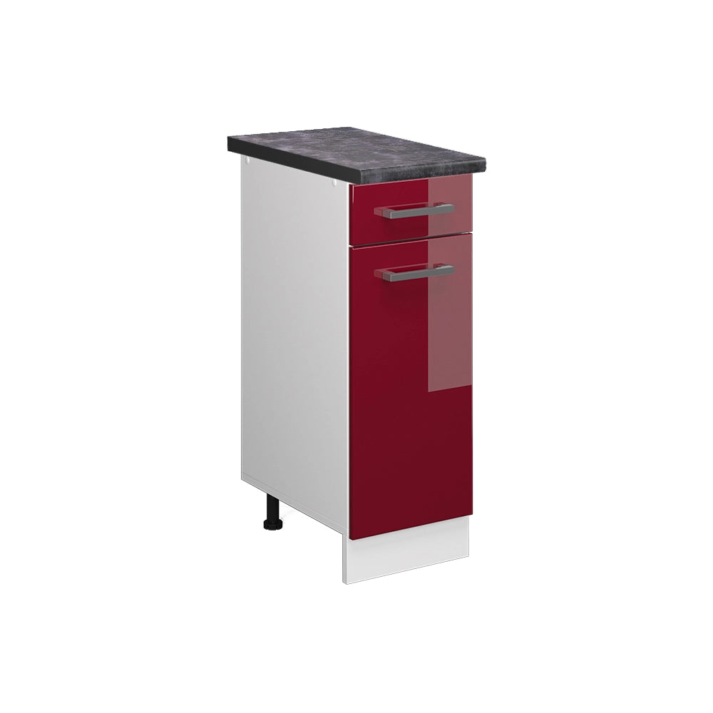 Vicco Mobiletto base per cucina Rosso lucido 30 cm , PL Antracite