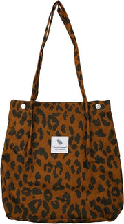 Tas a corda con stampo leopardo per scuola e lavoro - Marrone - Spazioso e stile - Per donne e ragazze