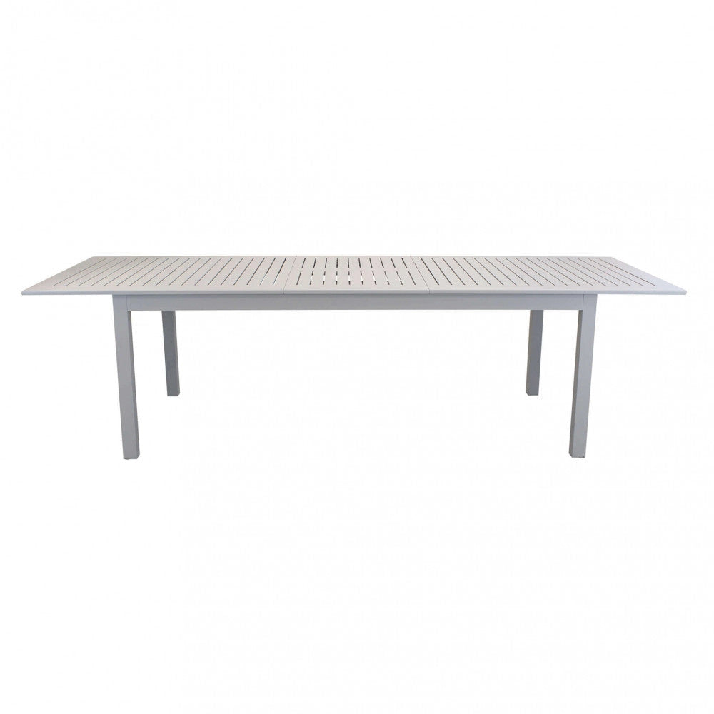 Tavolo Cuba Allungabile 220/280x100x75 h cm in Alluminio Tortora