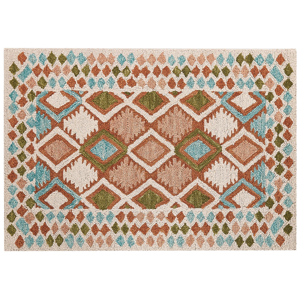 Tappeto moderno con motivo geometrico 160 x 230 cm multicolore camera da letto salotto