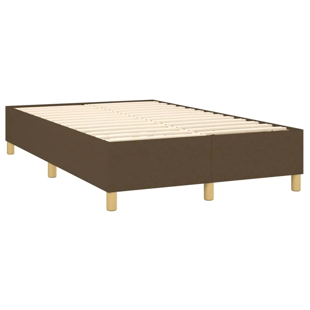 Giroletto a Molle con Materasso Marrone Scuro 120x200cm Tessuto 3142404