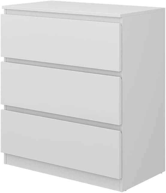Cassettiera Calisto, Bianco, 39 x 78.5 cm, per riporre abiti e oggetti di uso quotidiano