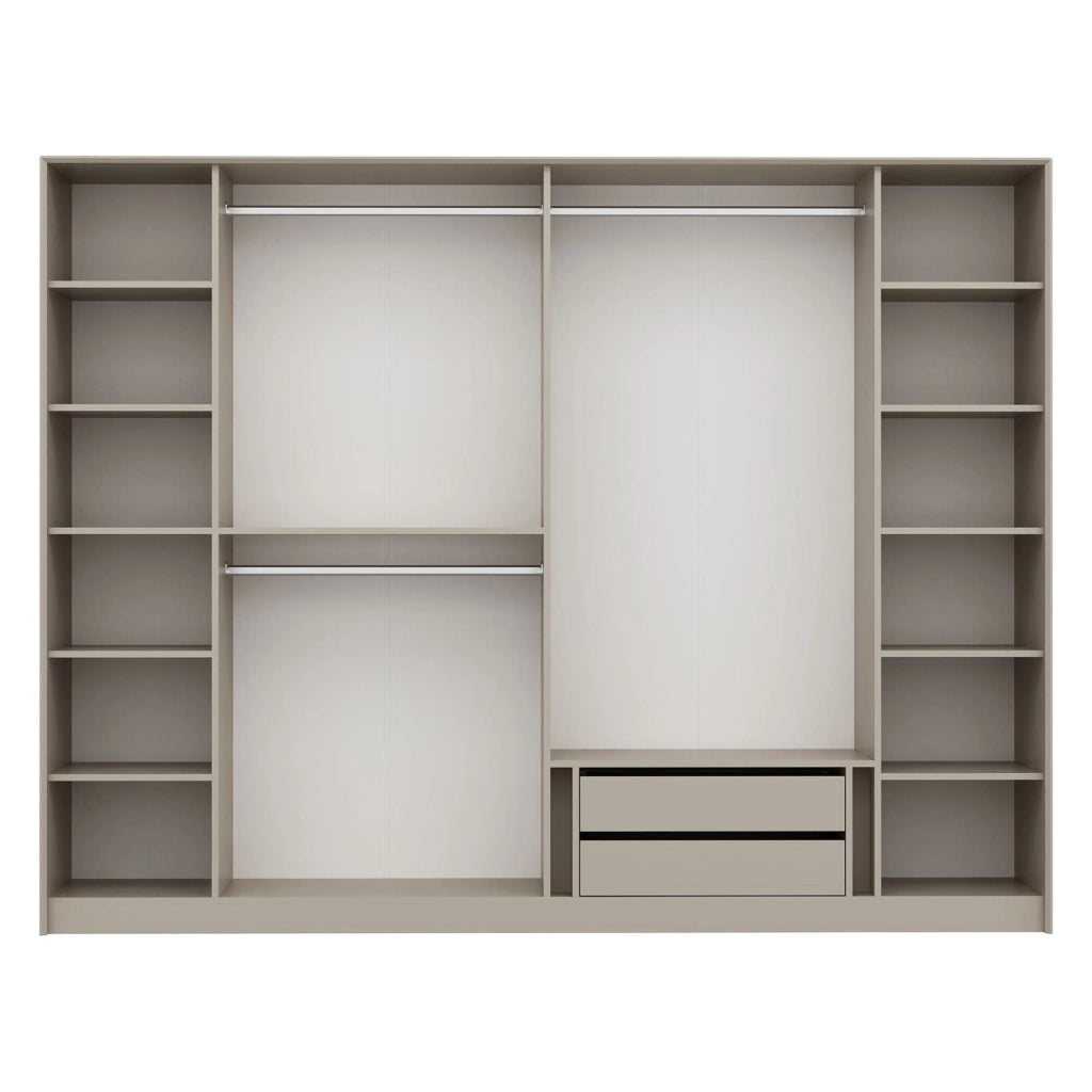 Armadio Camera da Letto Gavi, Guardaroba Grande Appendiabiti, 274x210h cm Bianco