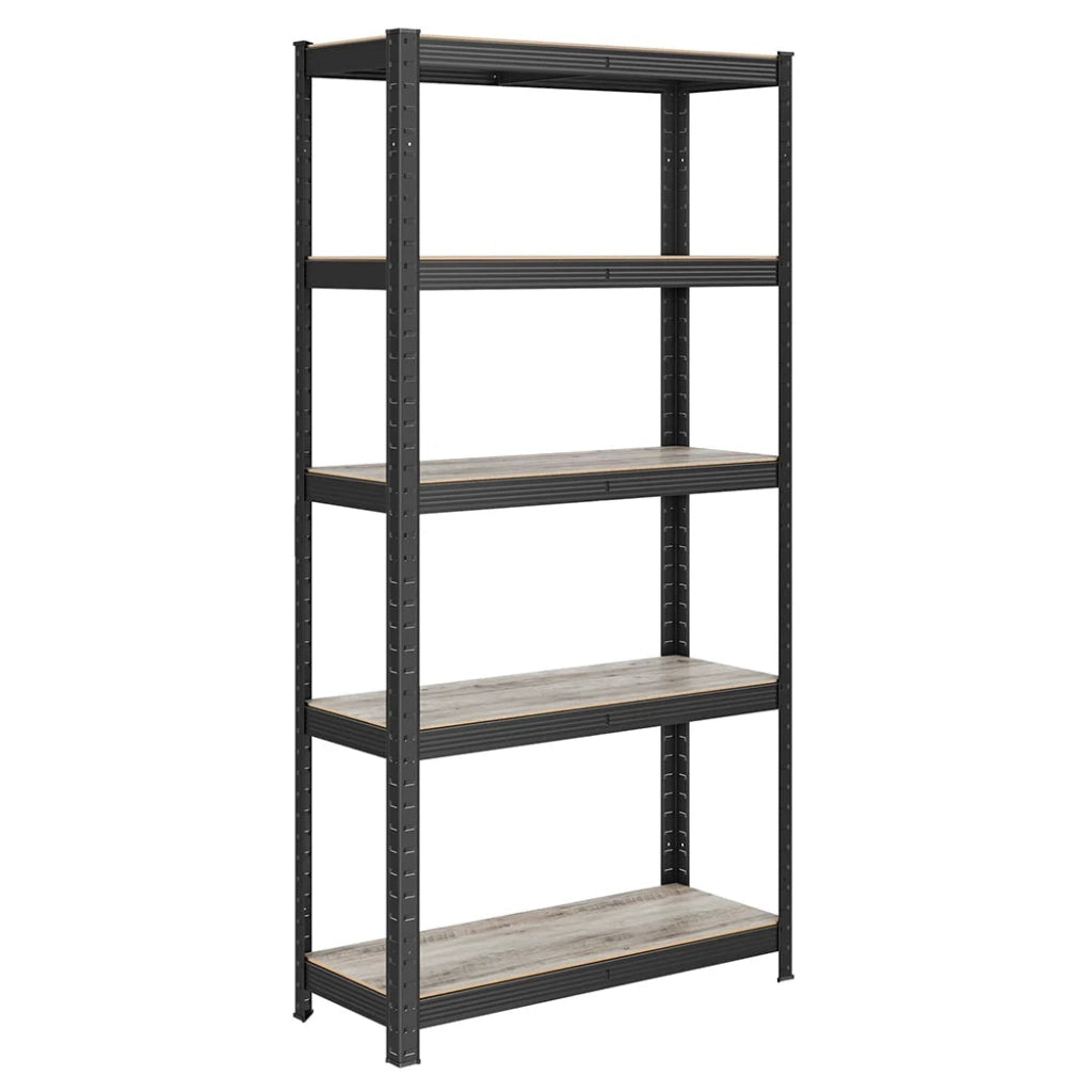 Scaffale a 5 ripiani 150 x 75 x 30 cm portata totale 650 kg (130 kg/ripiano) scaffale in stile industriale con ripiani regolabili per soggiorno o cucina nero 12_0005441