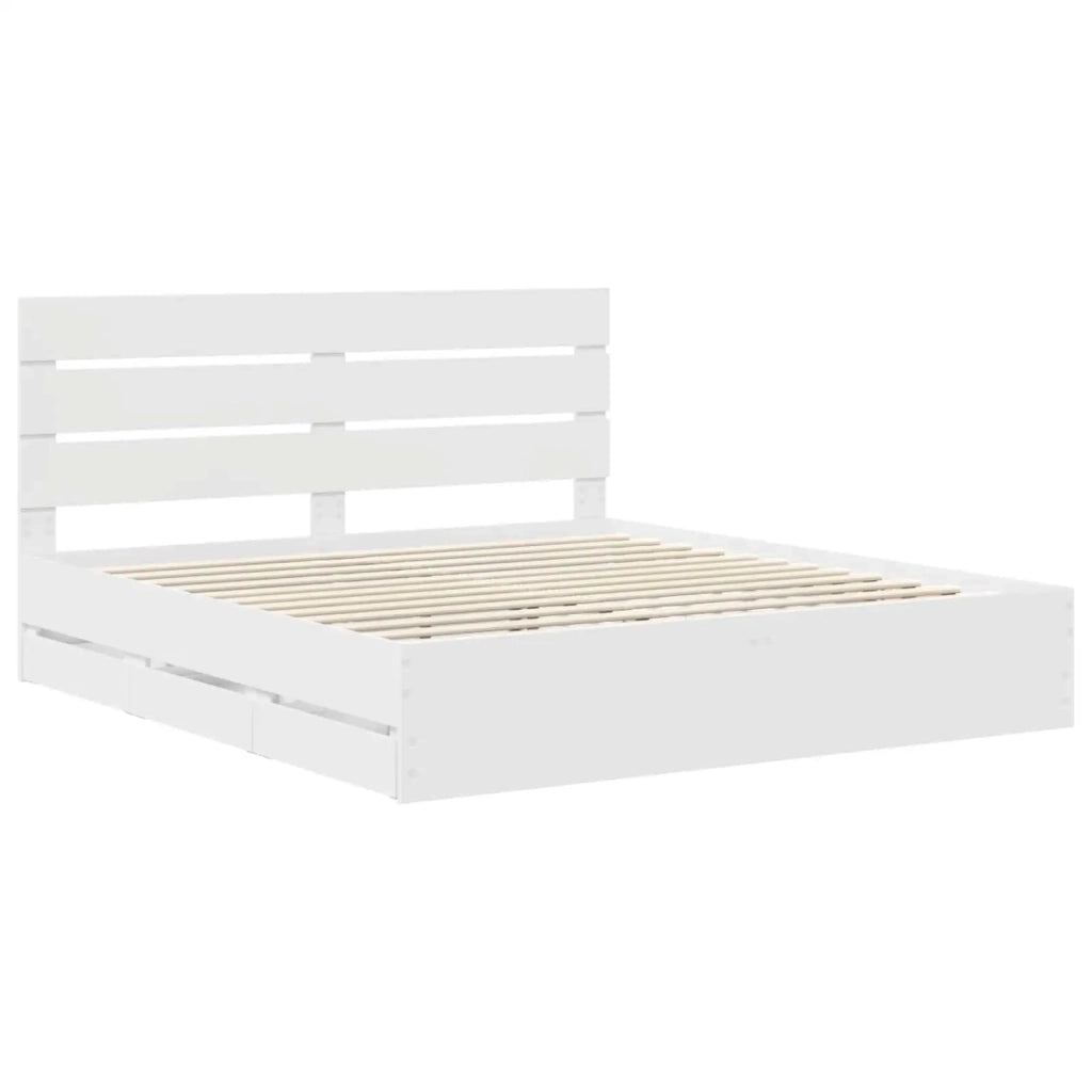Struttura del letto Bianco 180 x 200 cm Legno Ingegnerizzato 3411813