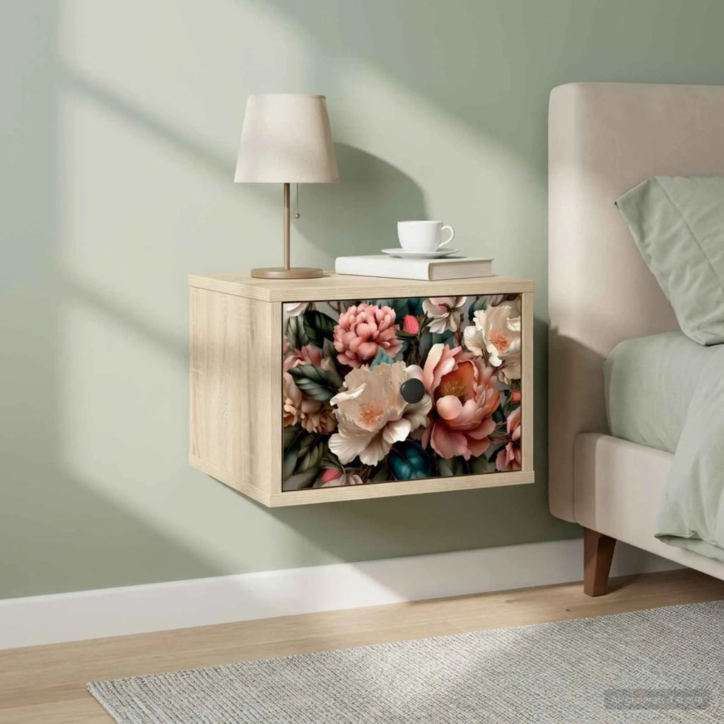 Mobiletto da comodino a parete BORNE Rovere Sonoma 8007457