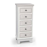 ELEGANT CASSETTIERA A 5 CASSETTI 40 X 30 X 96 CM COLORE BIANCO