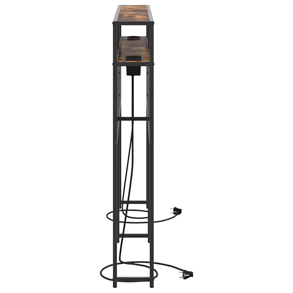 vidaXL Testata contenitore Rovere fumo 160 cm Legno multistrato