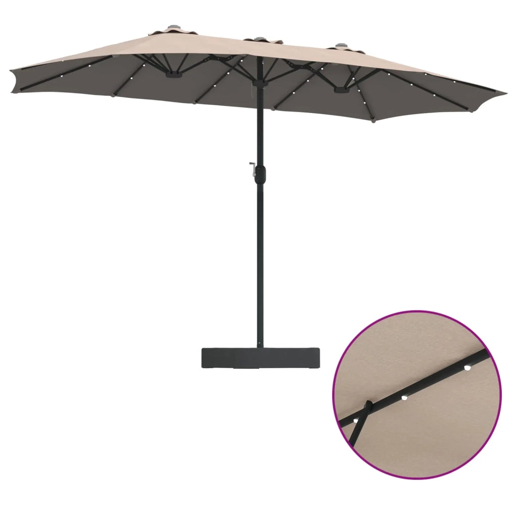 Ombrello da giardino Talpa 385 x 209 x 244 cm Poliestere 42003286