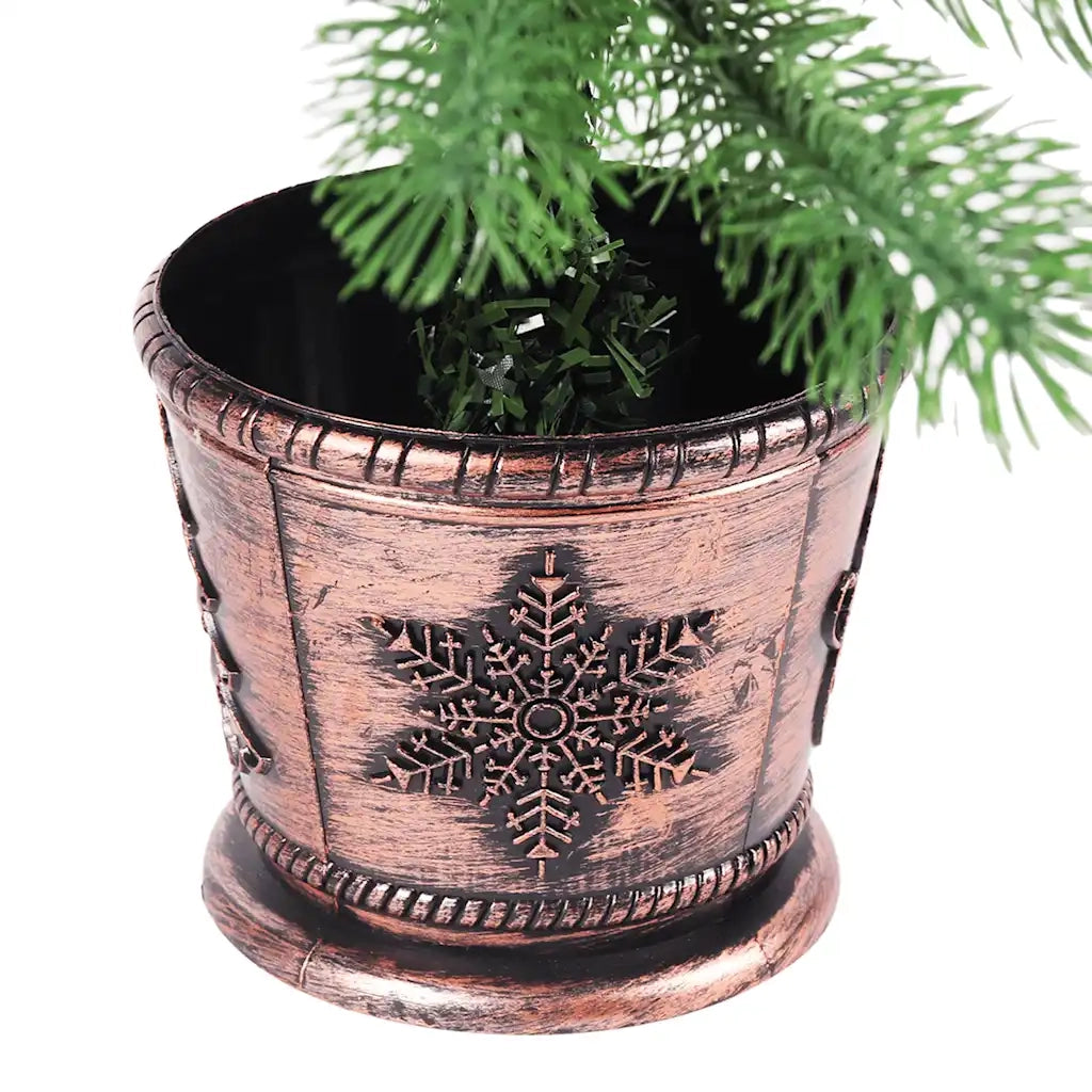 Albero di Natale Preilluminato con Palline Verde 90 cm 3077638