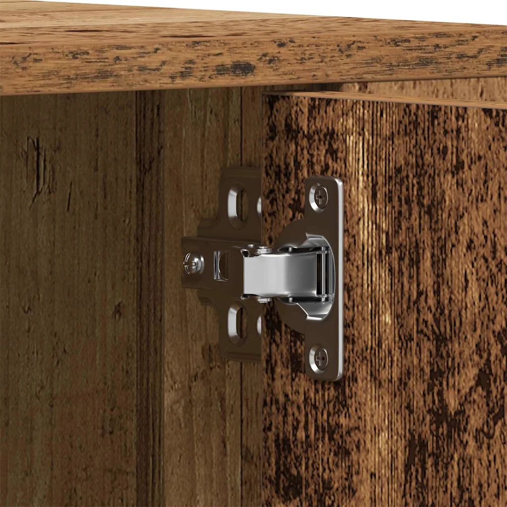 Mobile TV rettangolare moderno con ripiani funzionali per soggiorno 100 x 35 x 40 cm in legno anticato 02_0051811