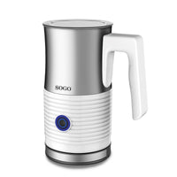 SOGO Montalatte Elettrico 500W - Schiuma Latte Calda e Fredda, Capacità 130ml/300ml, Contenitore Antiaderente, Base 360°, Spegnimento Automatico