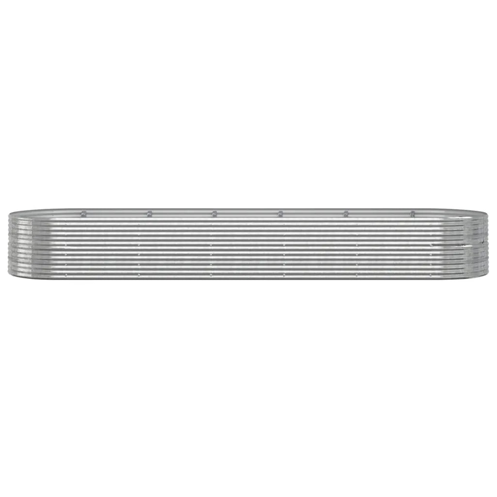 Letto Giardino Acciaio Verniciato Polvere 510x140x68 cm Argento 319117