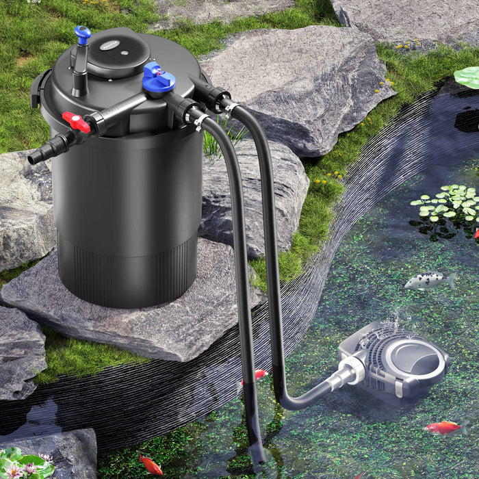 CPF-30000 SET 60000l 55W UVC NEO6000 Pompe Tubo Set per Laghetti