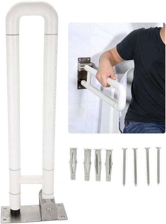 Sostegno per WC - Antiscivolo Supporto per Bagno - Maniglia di Aiuto per Ambiente Bagno - Materiale Verde - Cucina - Scale - Lavanderia