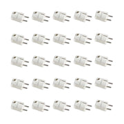 Spina Elettrica Schuko 16A Standard Tedesca Salvaspazio con Uscita Cavo a Laterale 90 Gradi Bianco