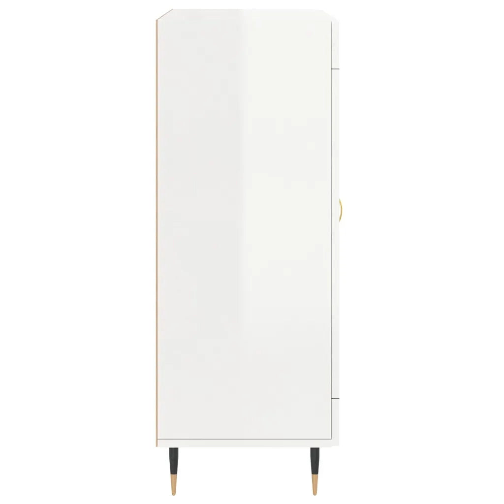 Credenza 69,5x34x90 cm in Legno Multistrato Bianco Lucido 827766