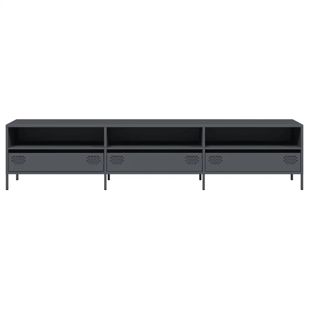Mobile TV Antracite 202x39x43,5 cm Acciaio Laminato a Freddo 851348