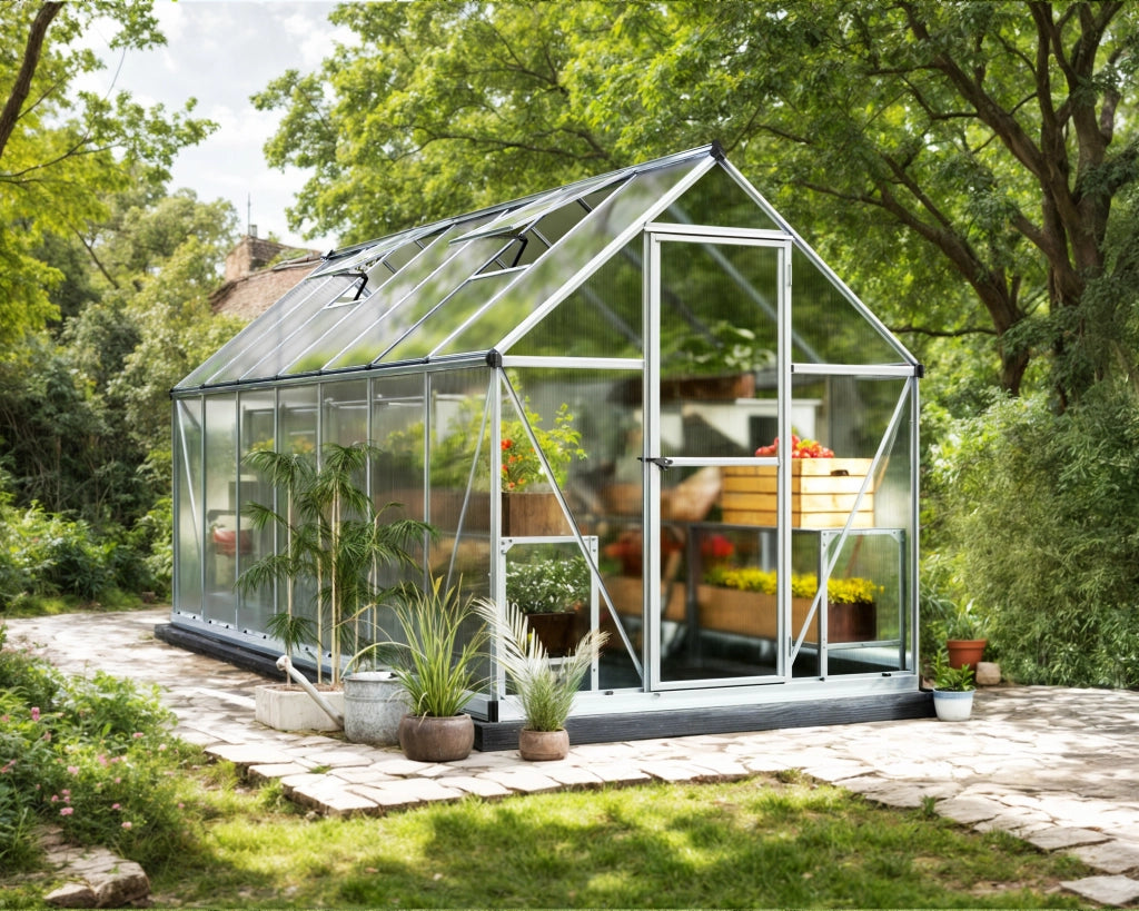 Mythos Doppio Strato Serra Da Giardino in Policarbonato 426X185X208 cm  Argento
