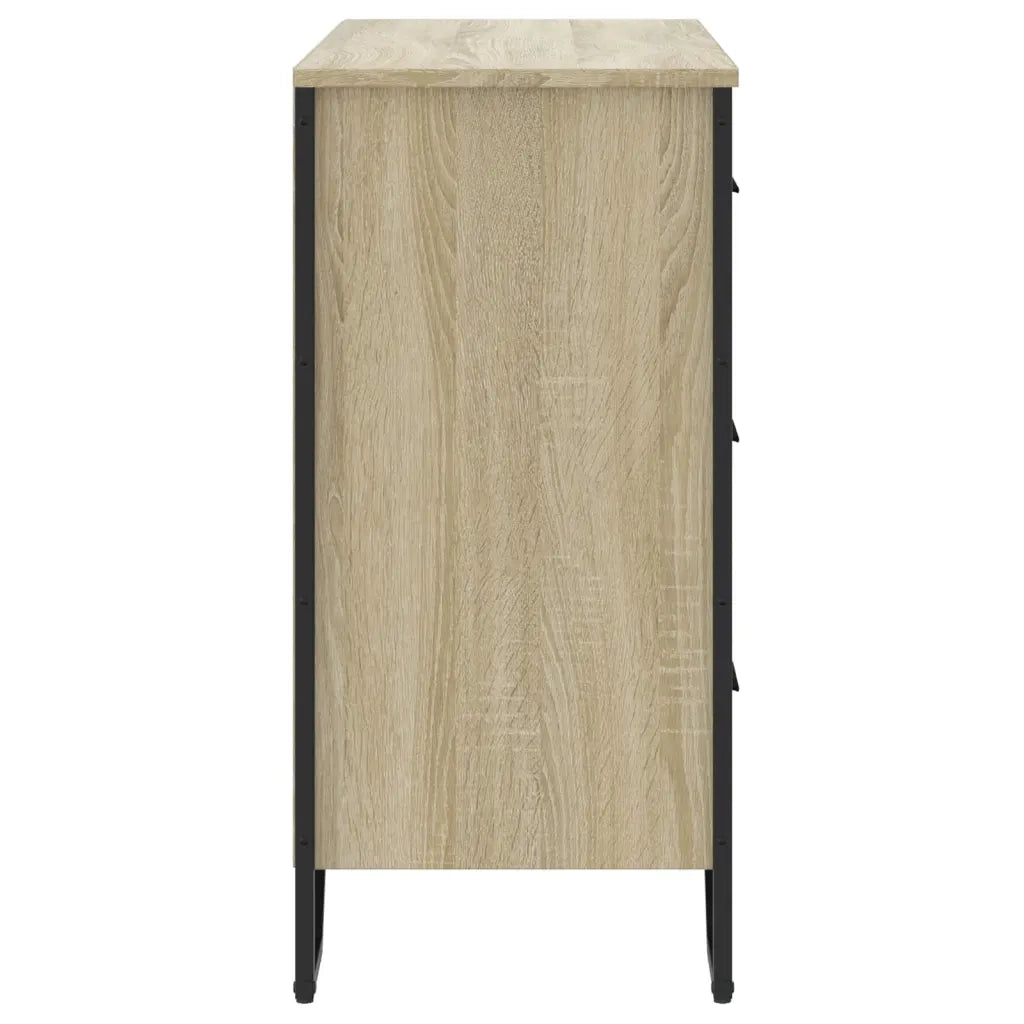 vidaXL Cassettiera Rovere Sonoma 91x35,5x74,5 cm in Truciolato