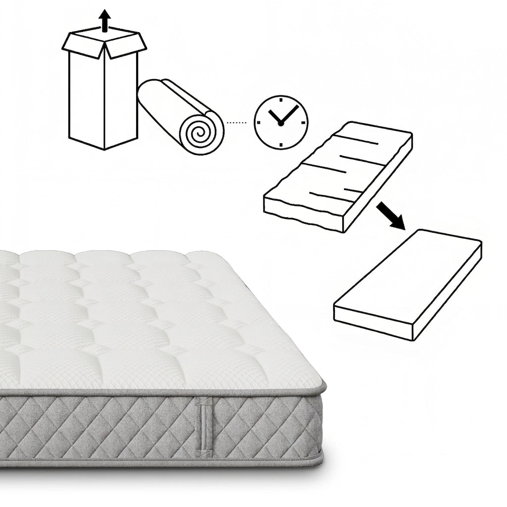 Materasso Ortopedico a Molle Insacchettate 90x200 cm H3 Spessore 20 cm 7 Zone con Schiuma Fredda e Rivestimento OEKO-TEX