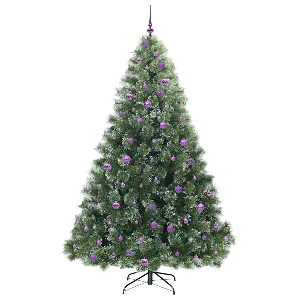 Albero di Natale artificiale con 300 LED Verde 240 cm PE e PVC