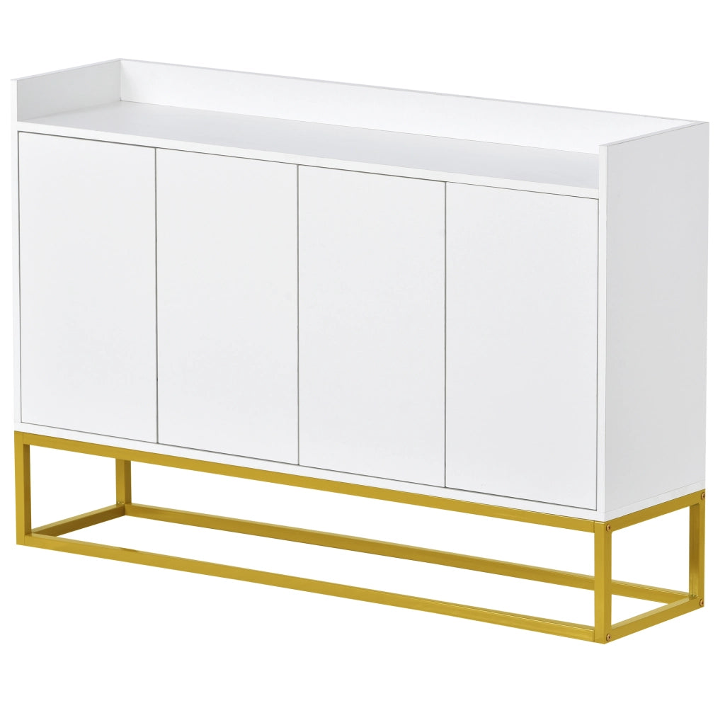 Credenza 4 Ante senza Maniglie ¨C MINIMAL ¨C Bianco, Stile Moderno