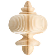 Lampada a sospensione beige con paralume in carta dal design moderno per l'illuminazione del soggiorno