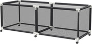Carrello per palloni, 230 x 79 x 88 cm, con 4 rotoli, in rete di nylon per calcio, basket, pallavolo