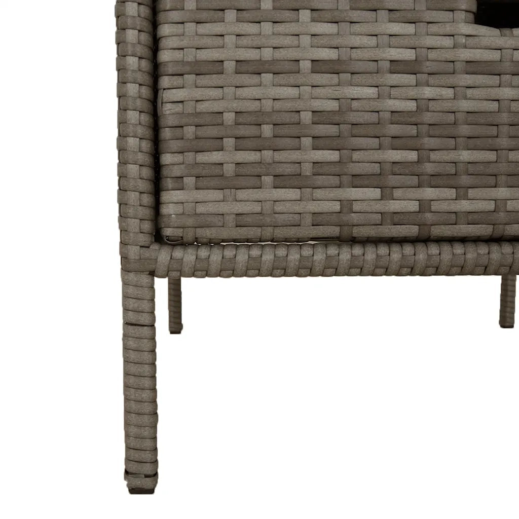 Pratico mobiletto da giardino con 3 cassetti 55 x 59 x 80 cm design moderno in resina intrecciata grigia 02_0047426