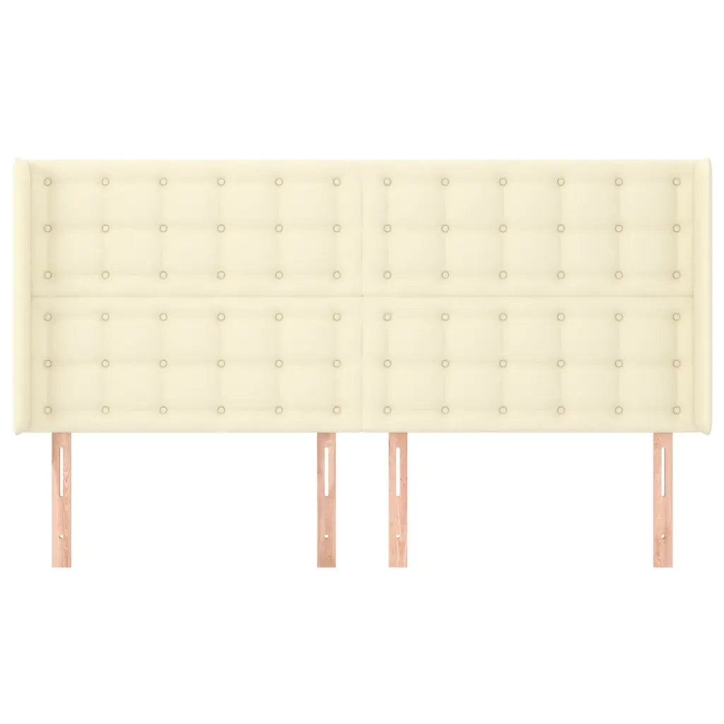 Testiera ad Orecchio Crema 203x16x118/128 cm in Similpelle 3119690