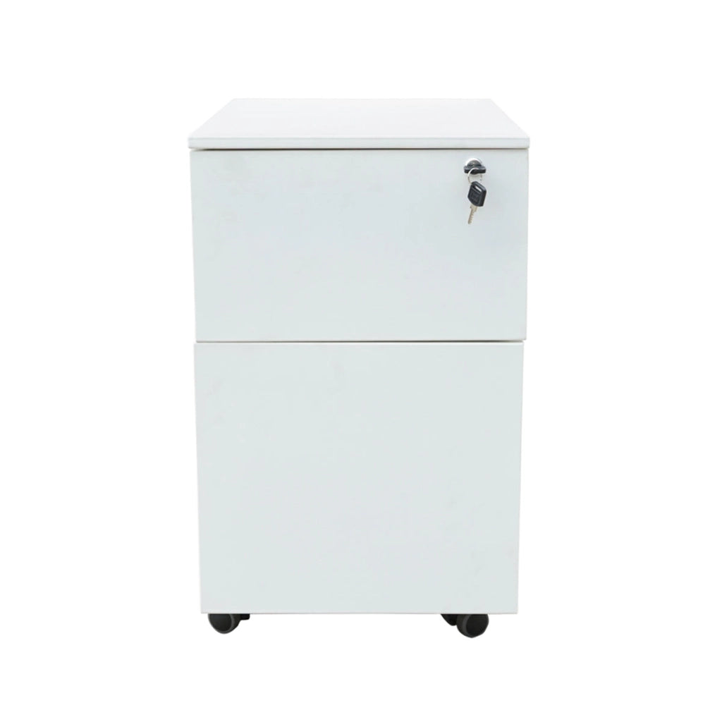 Classificatore metallico a 2 cassetti con ruote – 560×340×480 mm, grigio RAL 7035 Breckner Germany