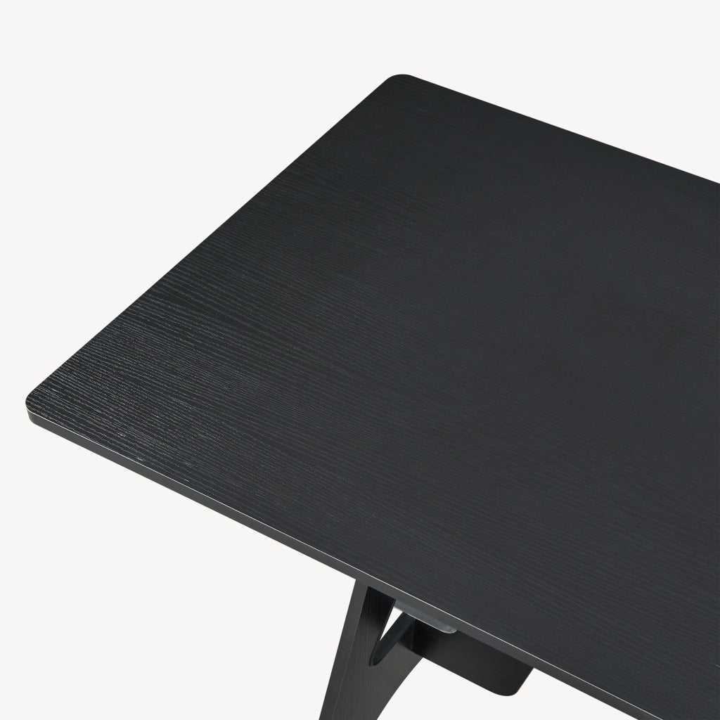 Scrivania Bostenenna con Struttura Geometrica 120 x 60 x 75 cm - Nero Effetto Legno [en.casa]