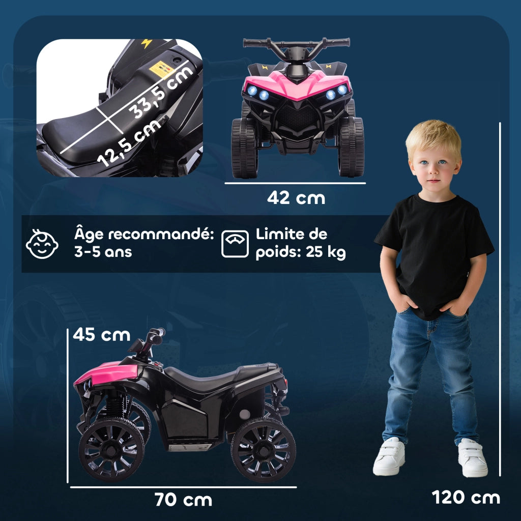 Auto elettrica per bambini ¨C zephmum ¨C rosa 70x42x45 cm