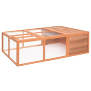 Gabbia per animali da giardino 150 x 100 x 50 cm in legno massello di abete 02_0000578